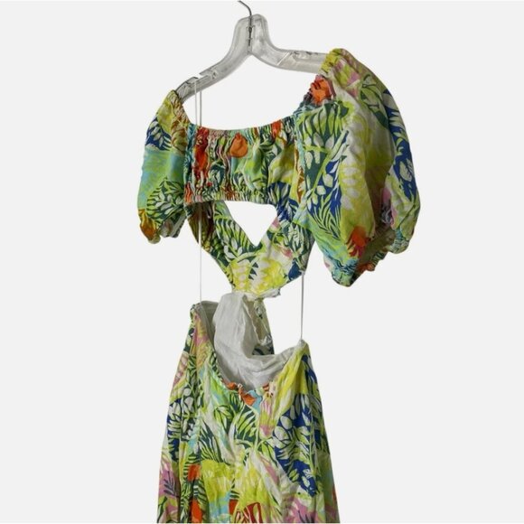 Staud Coliseum Linen Cutout Dress Size 6 *READ FLAW* - Picture 4 of 9